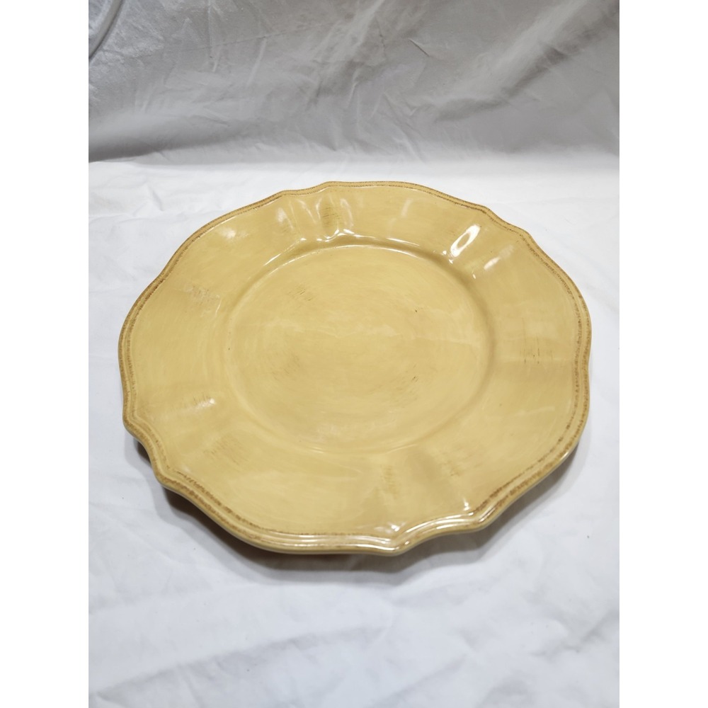 Yellow Daniel Cremieux France Golden Apricot St Remy Earthenware Plate‎